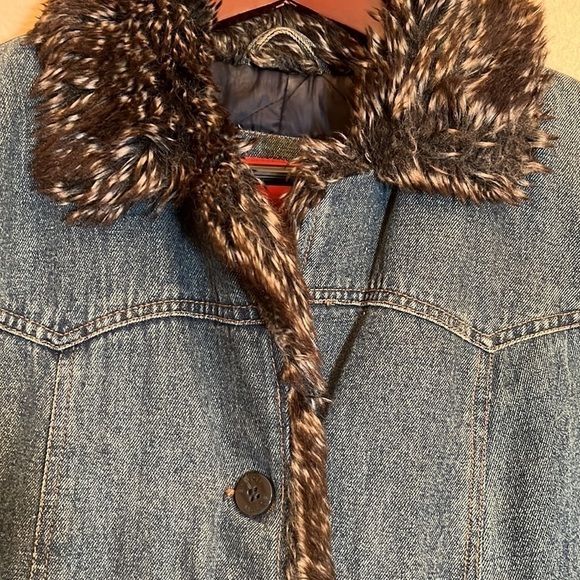 Esprit Faux Fur Lined Jean Jacket - Picture 3 of 16